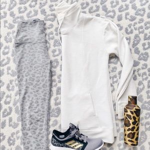 Jockey small snow white cowl crossneck pullover